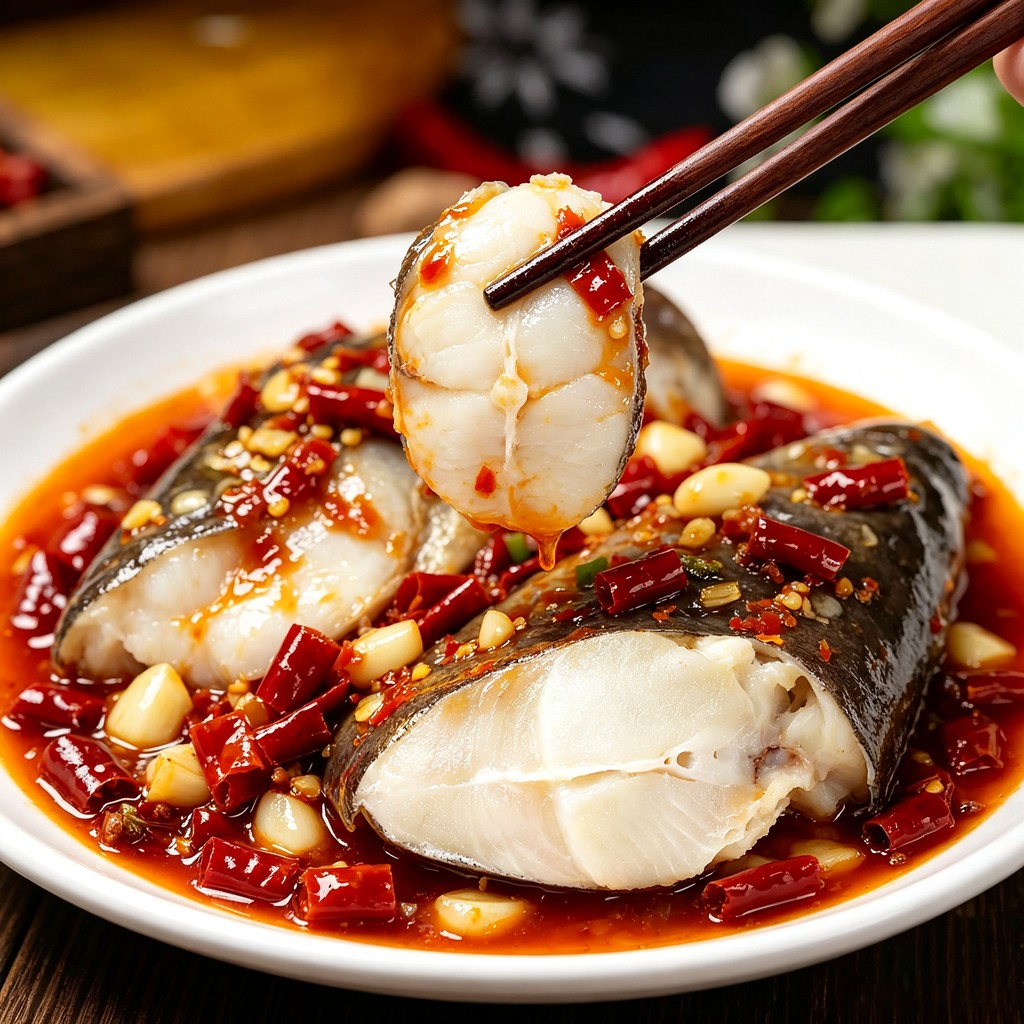 Halibut head, cheek meat on - view 1