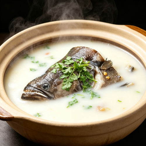Halibut head, cheek meat on - view 2